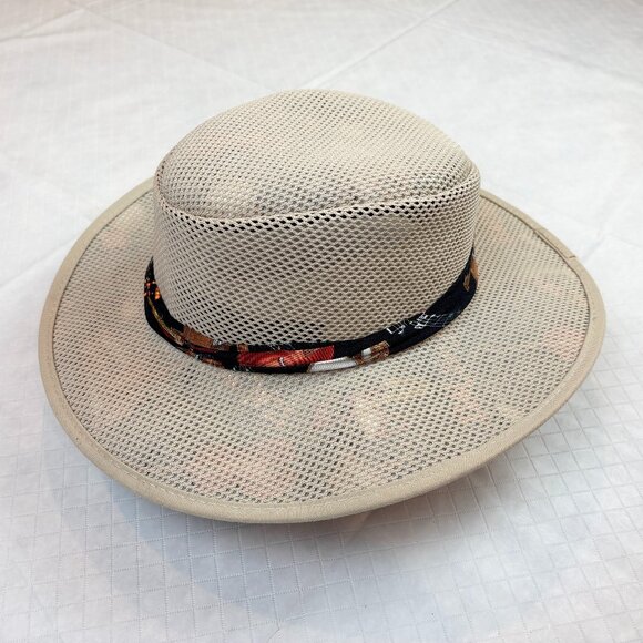 American Hat Makers Accessories - Cabana Breathable Wide Brim Sun Safari Cabana style Hat. Size Small. New